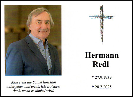 Hermann Redl † 20.02.2025